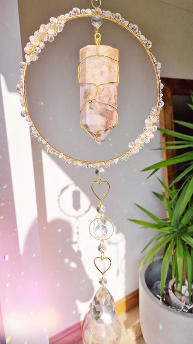 Crystal suncatcher pink amethyst - Francesca