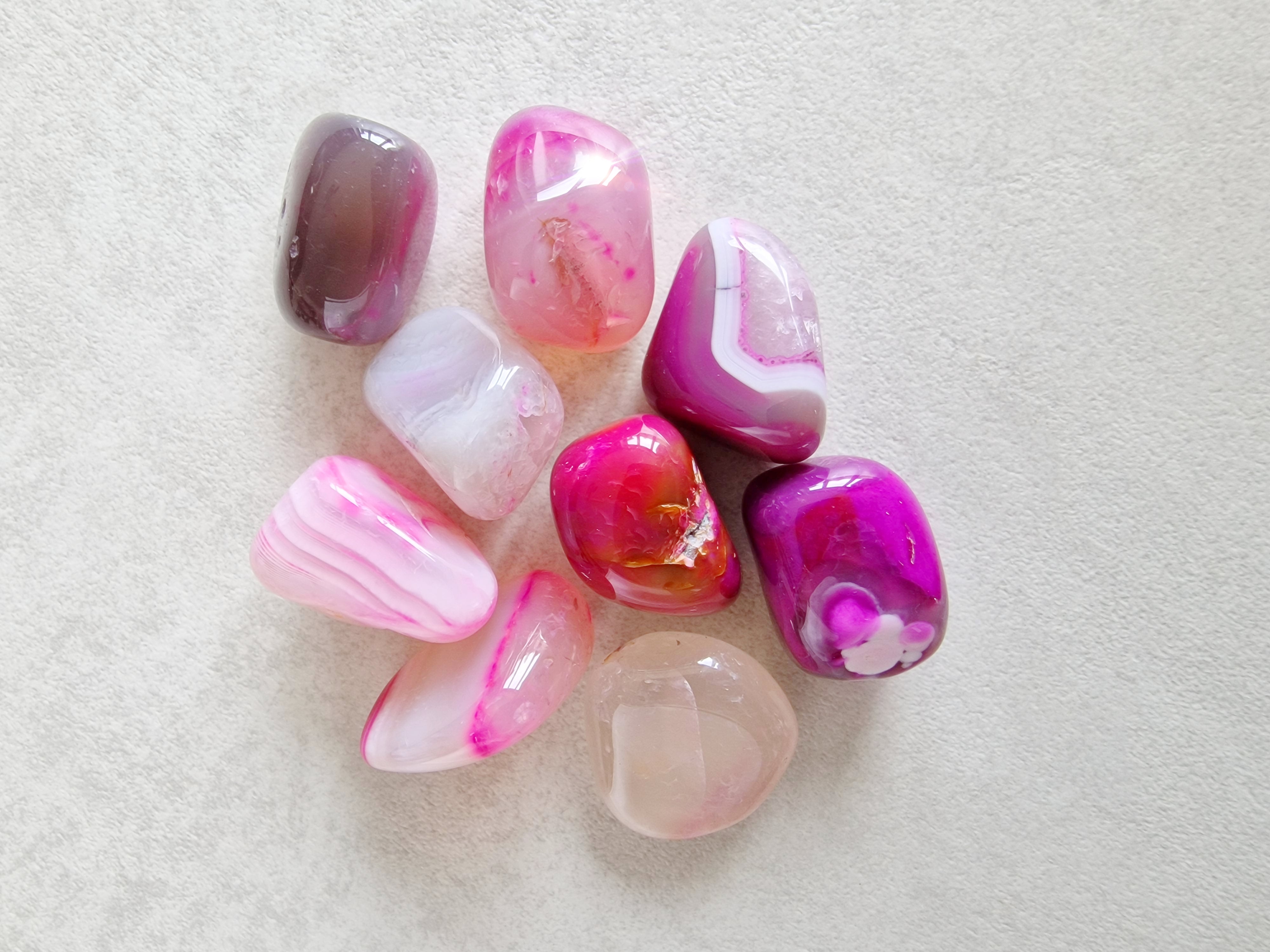 Tumbled deals pink agate