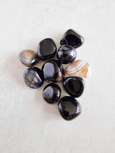 Black Onyx tumble stone