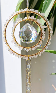 Crystal suncatcher rose quartz