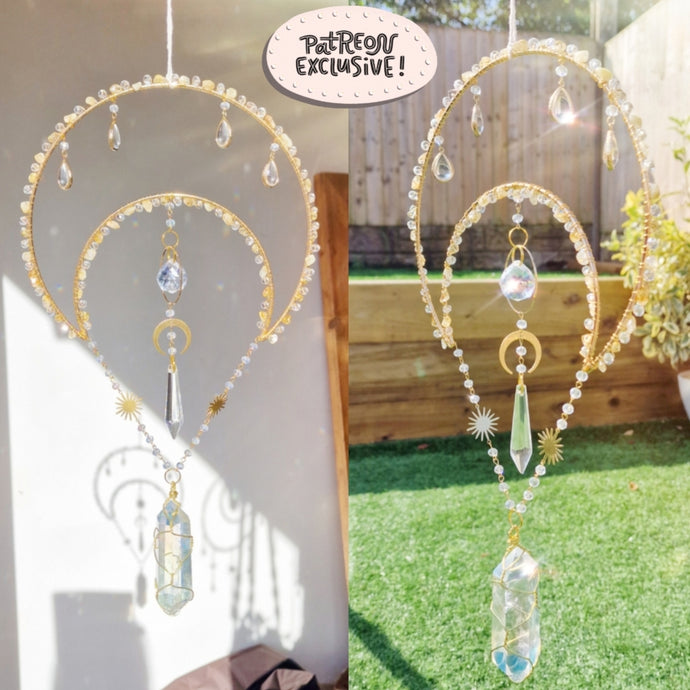 Patreon Apollo crescent moon Suncatcher tutorial