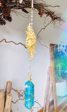 Load image into Gallery viewer, NEW Crystal suncatcher with blue aura quartz