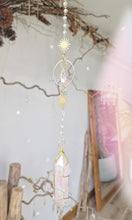 Load image into Gallery viewer, NEW suncatcher with rose aura quartz