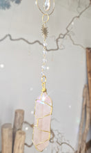 Load image into Gallery viewer, NEW suncatcher with rose aura quartz