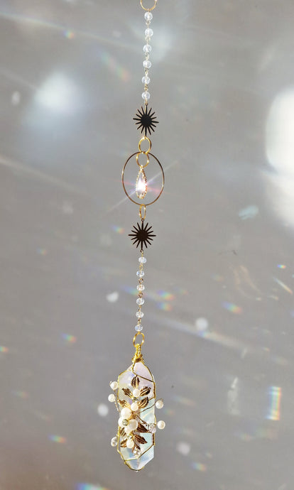 NEW suncatcher with aura quartz