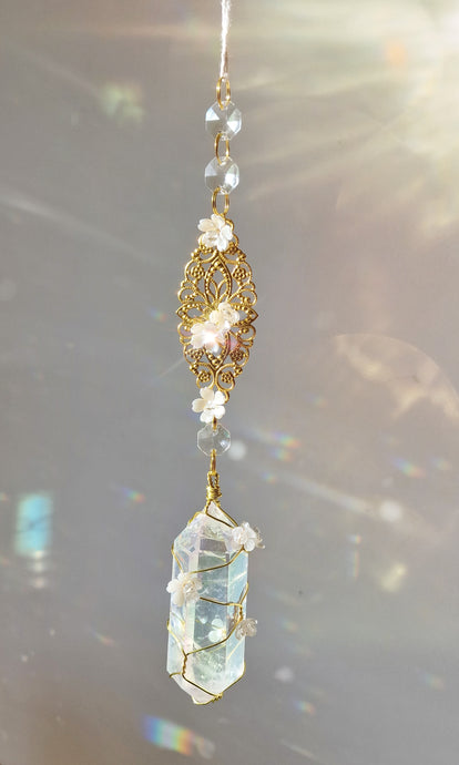 NEW suncatcher with aura quartz