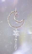 Load image into Gallery viewer, New - Moon suncatcher clear quartz