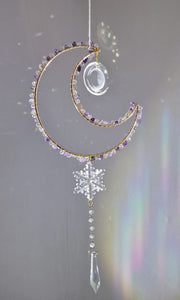 New - Moon suncatcher amethyst