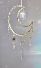 Load image into Gallery viewer, New - Moon suncatcher aquamarine