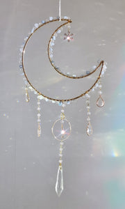 New - Moon suncatcher aquamarine