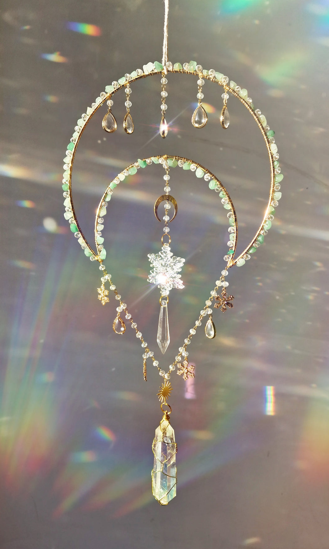 New - Moon suncatcher aventurine - Aspen