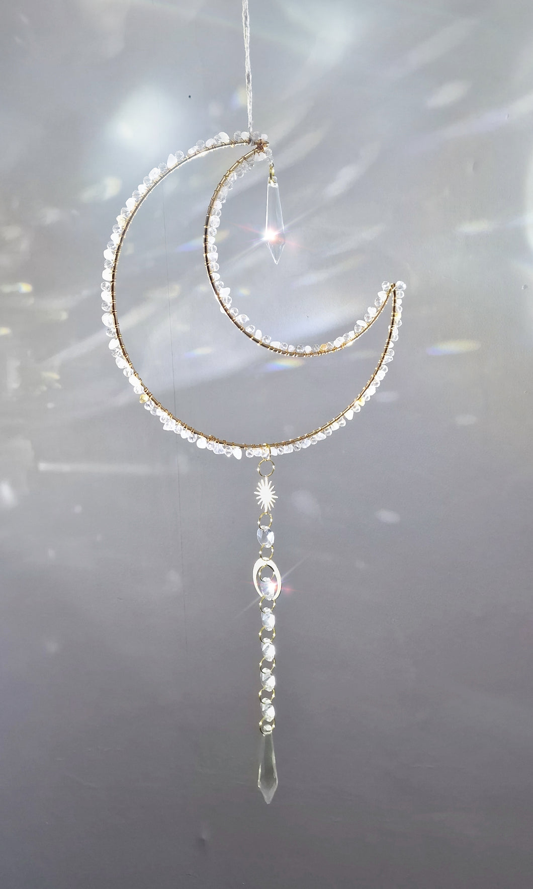 Suncatcher Moon with crystal chips