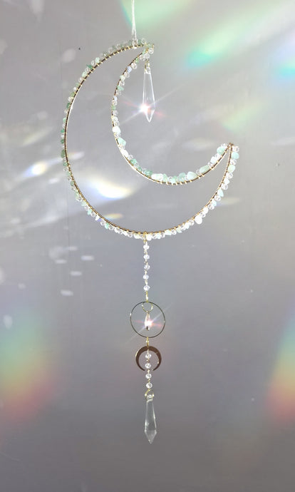 Suncatcher Moon with crystal chips