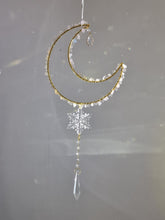 Load image into Gallery viewer, New - Moon suncatcher rose quartz