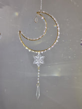 Load image into Gallery viewer, New - Moon suncatcher rose quartz