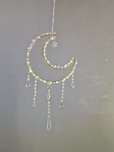 Load image into Gallery viewer, New - Moon suncatcher Clear Quartz