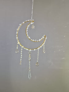 New - Moon suncatcher Clear Quartz