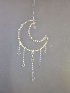 New - Moon suncatcher Clear Quartz