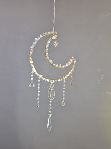 New - Moon suncatcher Clear Quartz