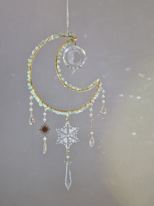 New - Moon suncatcher aventurine