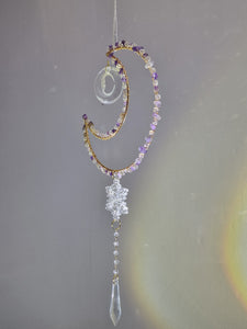 New - Moon suncatcher amethyst