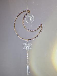 New - Moon suncatcher amethyst