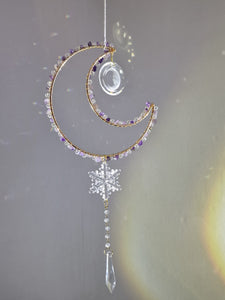 New - Moon suncatcher amethyst