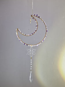 New - Moon suncatcher amethyst