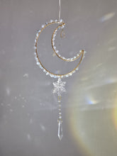 Load image into Gallery viewer, New - Moon suncatcher aquamarine