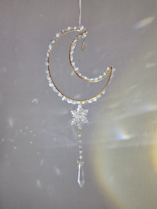 New - Moon suncatcher aquamarine