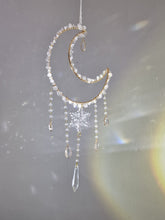 Load image into Gallery viewer, New - Moon suncatcher clear quartz