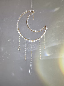 New - Moon suncatcher clear quartz