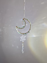 Load image into Gallery viewer, New - Moon suncatcher green adventurine