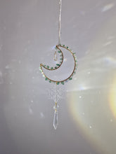 Load image into Gallery viewer, New - Moon suncatcher green adventurine