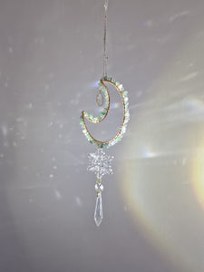 New - Moon suncatcher green adventurine