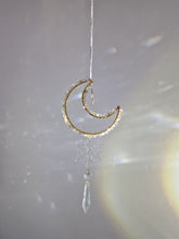 Load image into Gallery viewer, New - Moon suncatcher aquamarine citrine