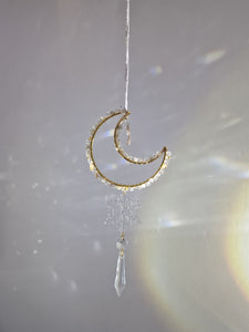 New - Moon suncatcher aquamarine citrine