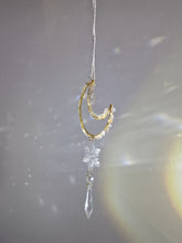 Load image into Gallery viewer, New - Moon suncatcher aquamarine citrine