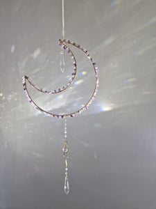 Suncatcher Moon with crystal chips