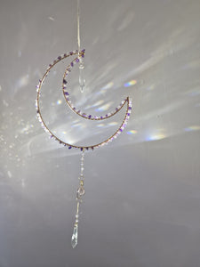 Suncatcher Moon with crystal chips