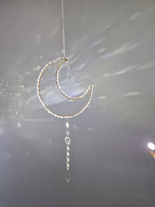 Suncatcher Moon with crystal chips