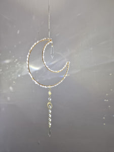 Suncatcher Moon with crystal chips