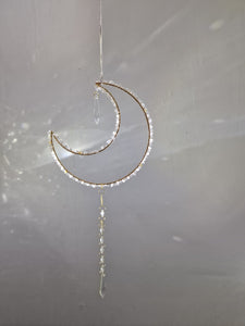 Suncatcher Moon with crystal chips