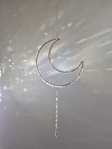 Suncatcher Moon with crystal chips