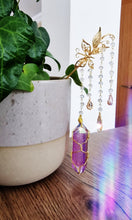 Load image into Gallery viewer, NEW suncatcher wand rose aura quartz