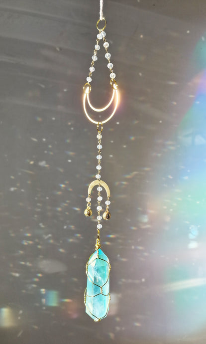 NEW suncatcher with blue aura quartz