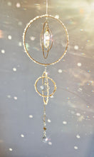 Load image into Gallery viewer, New - suncatcher citrine rose quartz and aura quartz - Bright