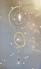 Load image into Gallery viewer, New - suncatcher citrine rose quartz and aura quartz - Bright