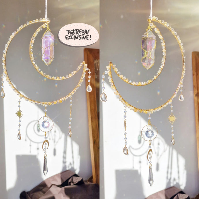 Patreon Artemis crescent moon Suncatcher tutorial