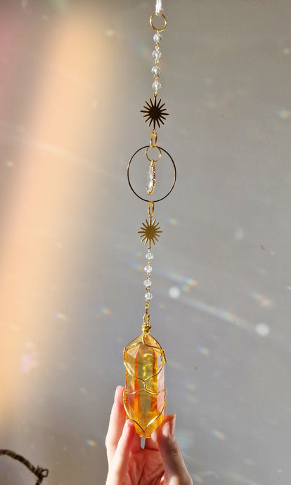 NEW suncatcher with golden aura quartz